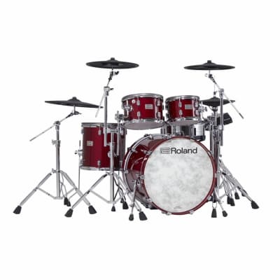 Roland VAD706 V-Drums Acoustic Design Electronic Drum Set Gloss Cherry image 1