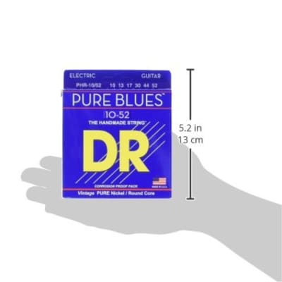 DR Strings PHR-10/52 Pure Blues Pure Nickel Big &amp; Heavy, 10-52 image 2