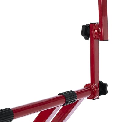 Gator Frameworks Deluxe Two Tier X Frame Keyboard Stand; Bright Red Finish (GFW-KEY-5100XRED) image 6