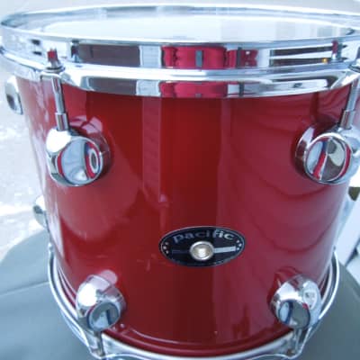 Pacific/DW 10x12 tom drum red red image 1