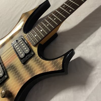 B.C. Rich Virgin Platinum Series Electric Guitar MIK Korea 1980s - Snakeskin image 5