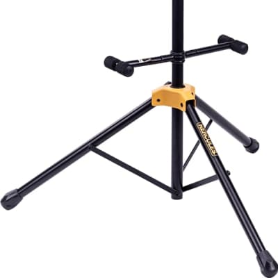 Hercules GS422B Auto Grip Duo Guitar Stand with Foldable Backrest 2010s - Black image 2