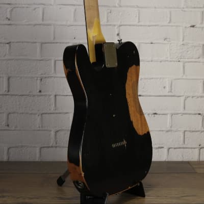 Nash Guitars Mahogany T-2 HB Electric Guitar Black Medium Relic w/Case #MTN49 image 4