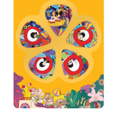 D'Addario 1CWH410B7 Yellow Submarine 50th Anniversary Medium Gauge Guitar Picks image 1