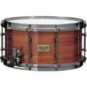 TAMA SLP G-Maple 7x14 Snare Drum - Gloss Tangerine Zebrawood