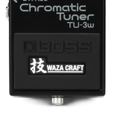 Boss TU-3W Waza Craft Chromatic Tuner with Bypass  Bundle with Fender Strap Blocks Strap Locking System (set of 4) - Black/Red image 3