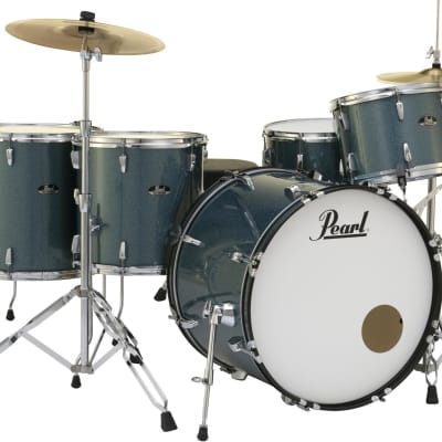 Pearl Roadshow RS525WFC/C 5-piece Complete Drum Set with Cymbals - Aqua Blue Glitter image 1