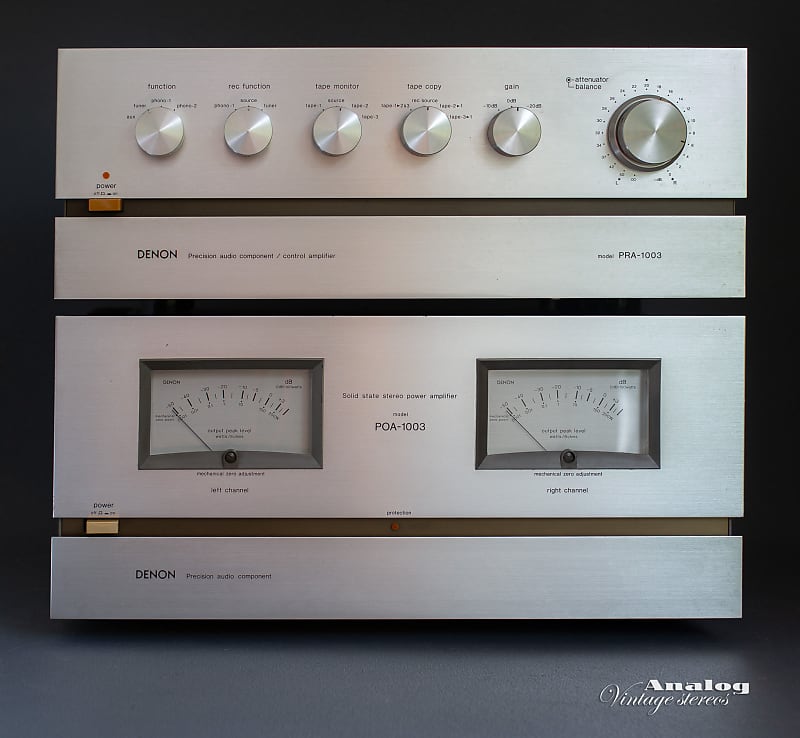 Denon Power Amplifier PRA-1003+POA-1003 Set, Serviced