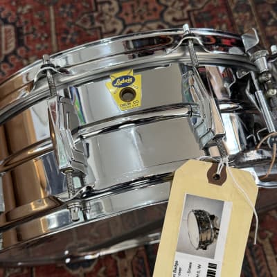 Ludwig - 14x5" Supraphonic, Trans Badge Snare Drum 1958-1959 - Chrome Over Brass. Stunning! image 1