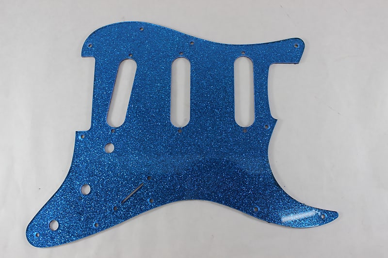 Blue Glitter SSS pickguard Fits Fender Strat Stratocaster | Reverb