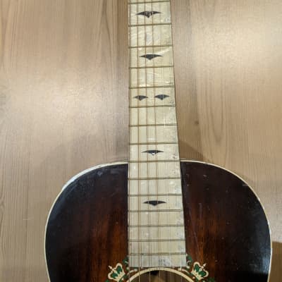 Regal Parlor Guitar with Pearloid Fretboard 1930's Sunburst image 2