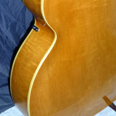 Vintage 1958 KAY K40 Honey Blond Curly Maple 17" F Hole Archtop Acoustic Plays Easy Sounds Great Beautiful With Deluxe Case image 12