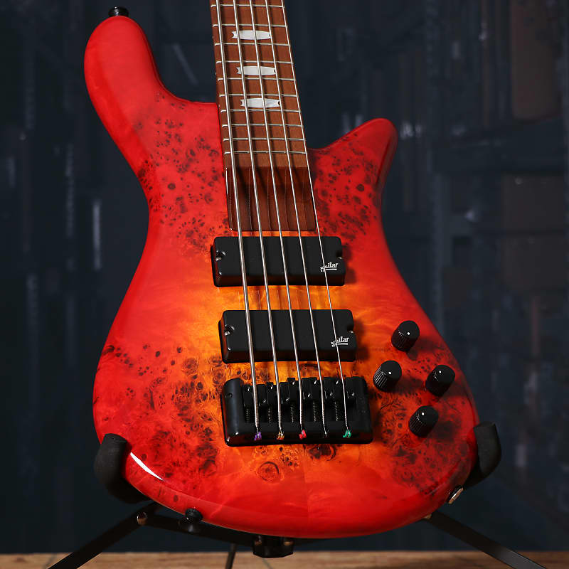 Spector Euro Bolt 5 Electric Bass Guitar in Inferno Red Burst image 1