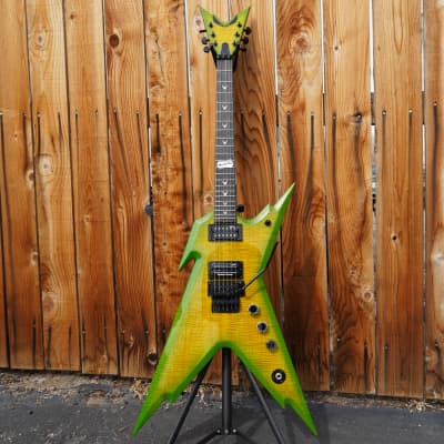 Dean USA  Dime Razorback - Slime Green 6-String Electric Guitar w/  Hardshell Case (2023) image 3