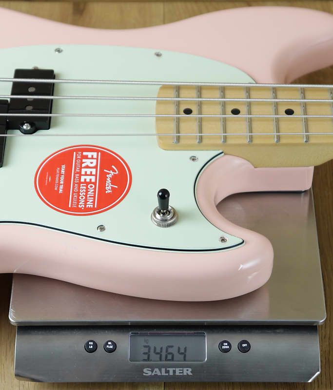 【限定カラー】MUSTANG BASS Shell Pink ムスタングベース Fender Player Mustang Bass PJ Shell Pink w/Mint Pickguard