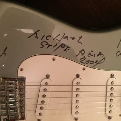 R.E.M. Signed Autographed Fender Standard Stratocaster Electric Guitar image 4