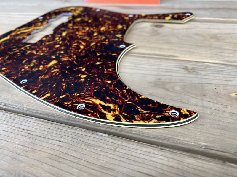 \Real Life Relics Aged Jazz J Bass® Pickguard Brown Tortoise 3 Ply 10 Hole   [PGK3] image 1