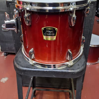 Yamaha Stage Custom Advantage Reddish/Brownish Fade 10 x 12" Tom - Looks And Sounds Excellent!