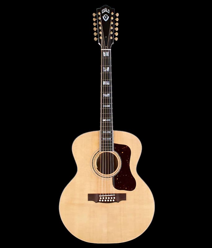 Guild USA F-512 Maple Acoustic Guitar-Blonde | Reverb