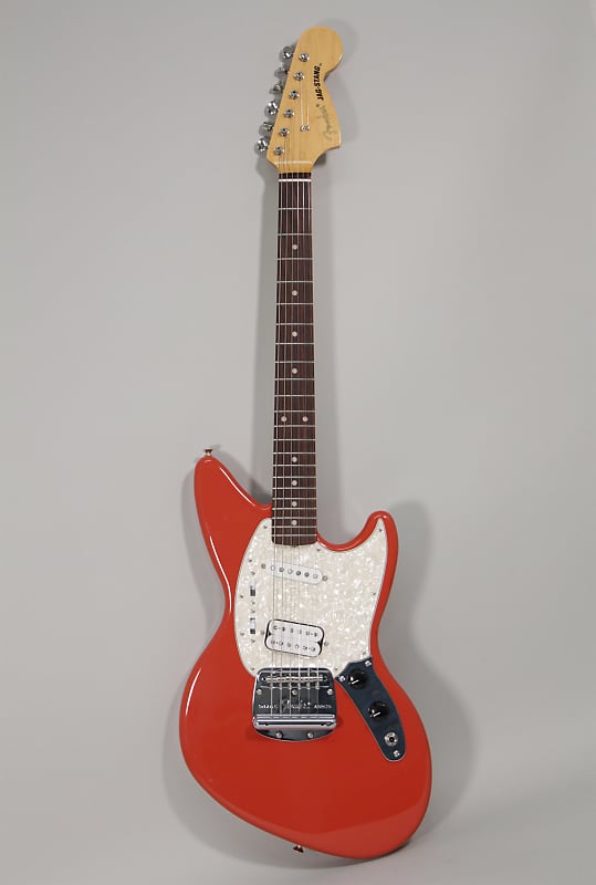 2021 Fender Kurt Cobain Jag-Stang Fiesta Red Electric Guitar w/Gig Bag image 1
