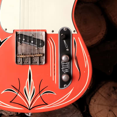 Wild Custom Guitars Wild TV - Fiesta Red Pinstripe image 3