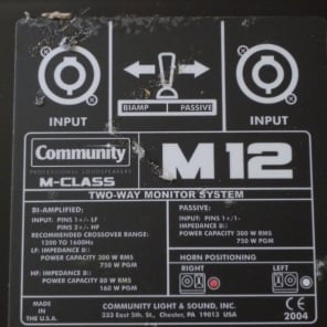 Community m12 Stage monitor free shipping image 4