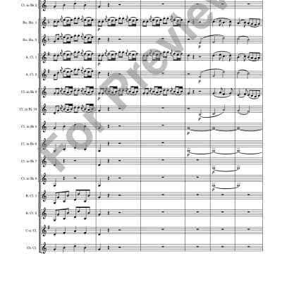 Clarinet Choir Sheet Music: Score and Parts - Gran Partita - Movement 1 (Largo) - WA Mozart, arranged for Clarinet Choir image 22