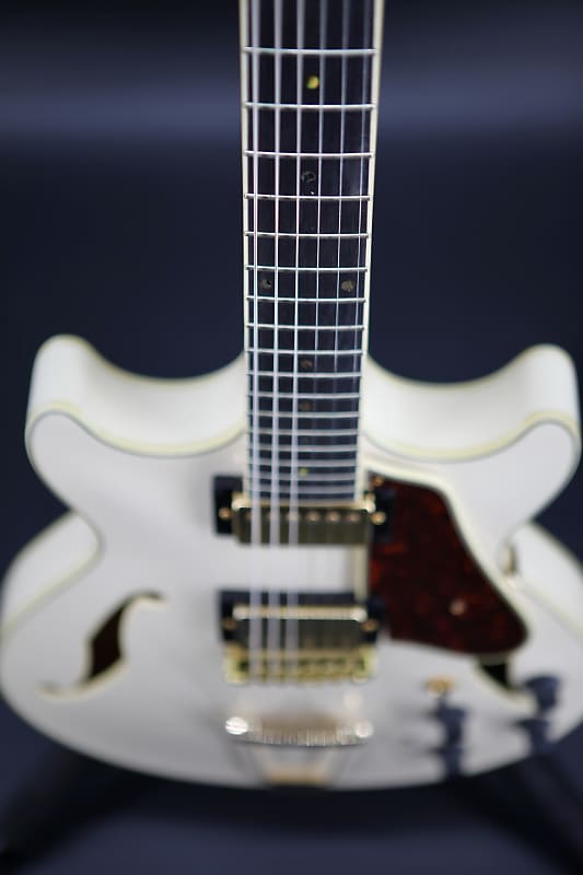 Ibanez AMH90-IV Artcore Expressionist Ivory | Reverb