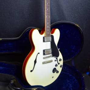 Gibson ES333/345 conversion 2003 White top, Cherry Back and Sides image 10