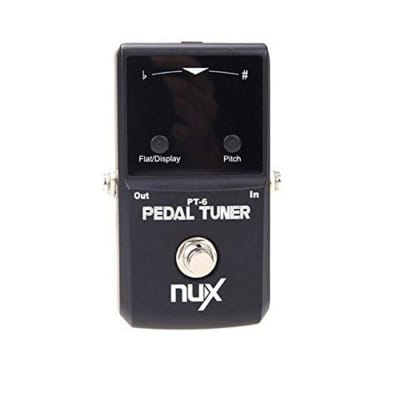 NUX PT-6 Chromatic Tuner Pedal Guitar Pedal Tuner Supports Flat & A4 Tuning LED Display Metal Shell image 4