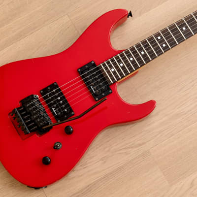 1990 Charvel by Jackson DK-065-HH Vintage Electric Guitar Ferrari Red w/  Floyd Rose, Japan | Reverb