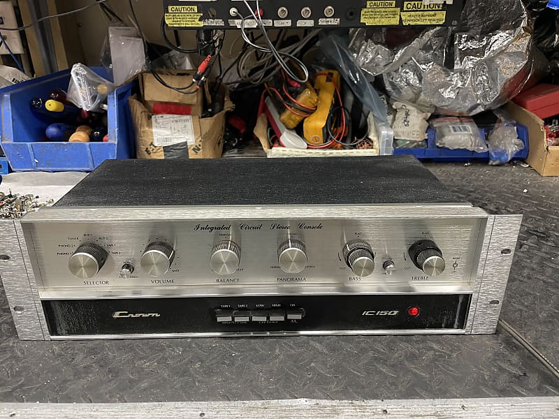 Crown IC-150 stereo preamplifier w/wood case. SERVICED!