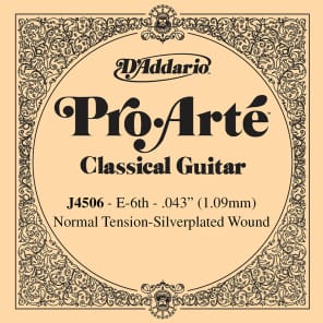 D'Addario J4506 Pro-Arte Nylon Classical Guitar Single String Normal Tension Sixth String