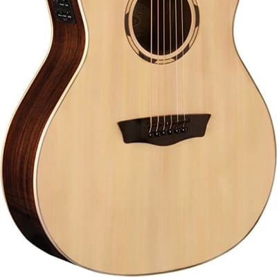 Washburn Woodline WLO20SCE Orchestra Cutaway Acoustic-Electric Guitar - Natural image 2