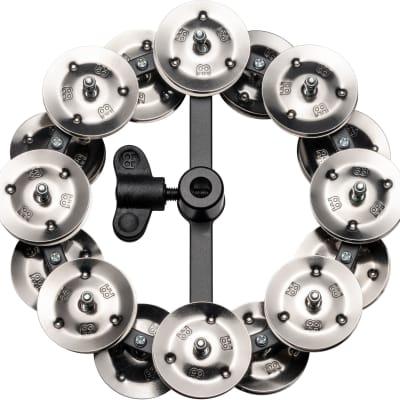Meinl Percussion Headliner Series Hi-Hat Tambourine With Double Row Steel Jingles 5" (HTHH2BK) image 2