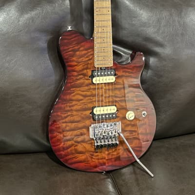 Ernie Ball Music Man Axis 2023-Roasted Amber Quilt Top image 10