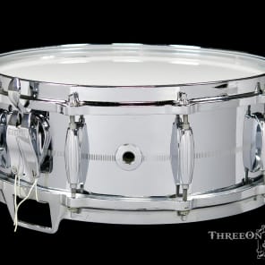 Gretsch 1970s Model 4165 Vintage Snare Drum : Chrome over Brass : 5x14 image 4