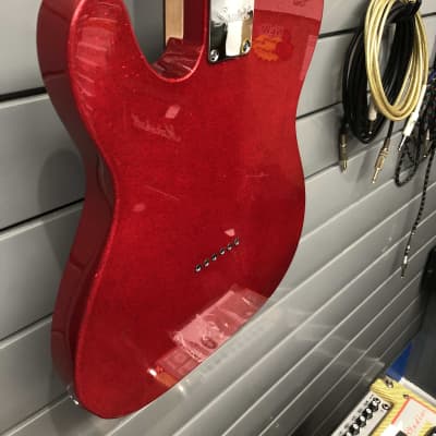 Squier Limited-Edition Bullet Telecaster 2021 - Red Sparkle metalflake image 7