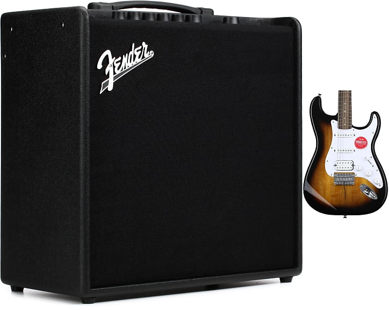 Fender Mustang LT 50 1x12" 50watt Combo Amp Bundle with Reverb