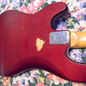Hondo  Hondo II Bass '70's  1975? Red/Maple/Tort  w/ Modded Neck image 4