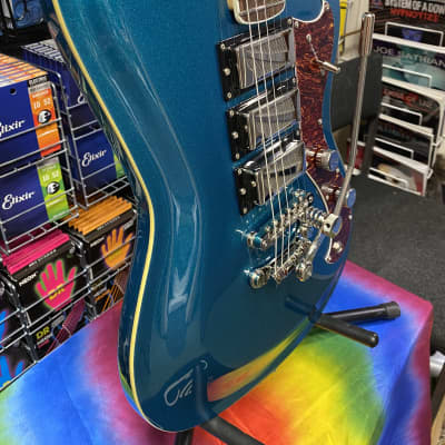 Italia Modena Challenge electric guitar in metallic turquoise - Made in Korea image 5
