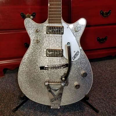 Gretsch G6129T-1962 Sparkle Jet Double Cutaway 1997 Silver Sparkle with Bigsby Tremolo for sale