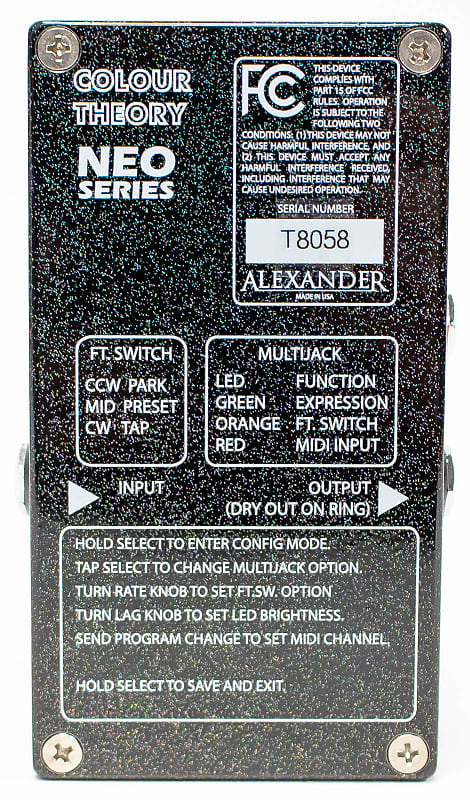 Alexander Colour Theory Spectrum Sequencer Neo Series Guitar