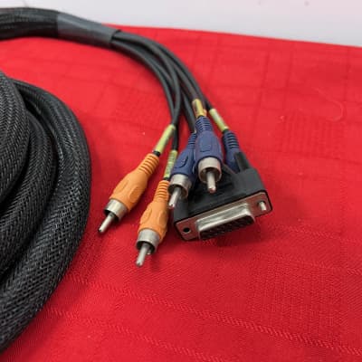 BOSE INTERFACE CABLE LEVITON 5 RCA ENDS & 15 PIN FEMALE 15' LONG image 2