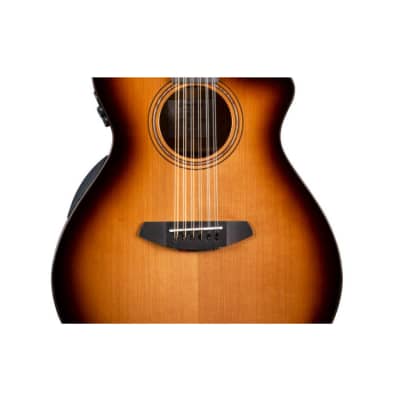 Breedlove Solo Pro Concert CE 12-String Red Cedar-African Mahogany Acoustic Electric Guitar with Ovangkol Bridge (Right-Handed, Edgeburst) image 6