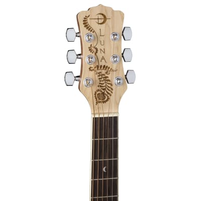 Luna Henna Paradise A/E Spruce Top Grand Concert Cutaway Guitar image 7