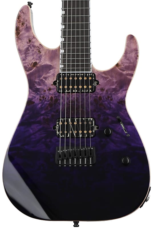 ESP E-II M-II 7 NT Electric Guitar - Purple Natural Fade image 1