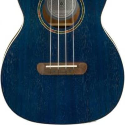 Fender Dhani Harrison Tenor Ukulele - Sapphire Blue image 2