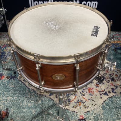 Ludwig & Ludwig 1932 - 14x6.5" No. 242. "Super Ludwig" Solid Walnut Shell Snare Drum, (Restored) 70's Throw-Off image 3