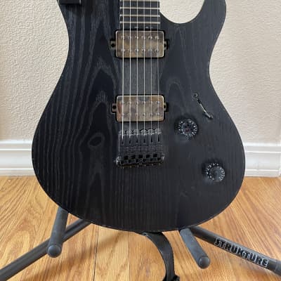 Mayones Regius 6 Gothic 2018  Black Matte Ash Top with Bare Knuckle Aftermath pickups image 2